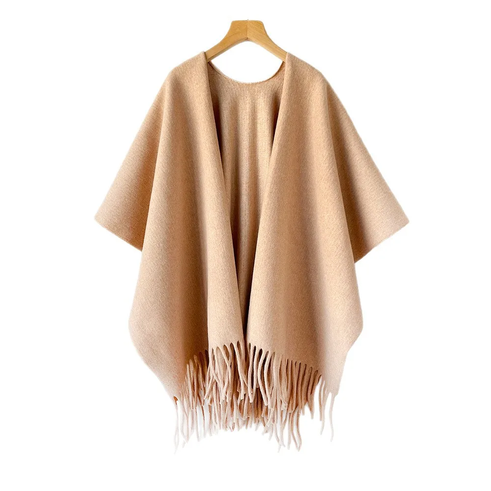 Woven Scarf Blanket - Chal de invierno para mujer, poncho