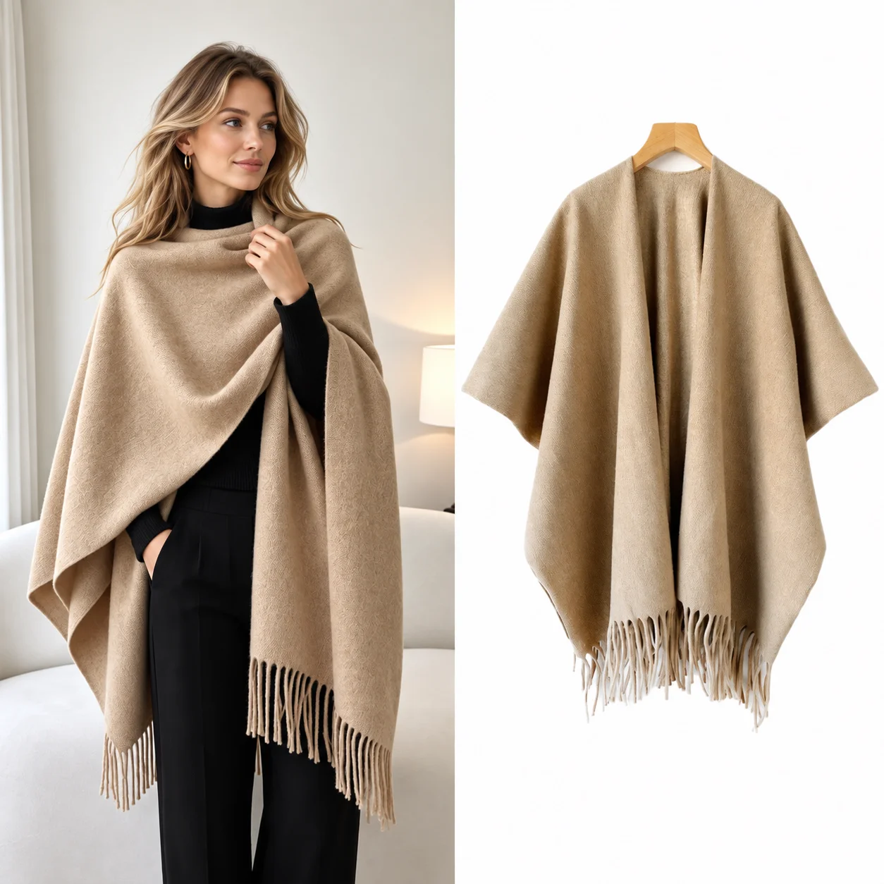 Chal de invierno para mujer, p - Woven Scarf Blanket reseña y precio