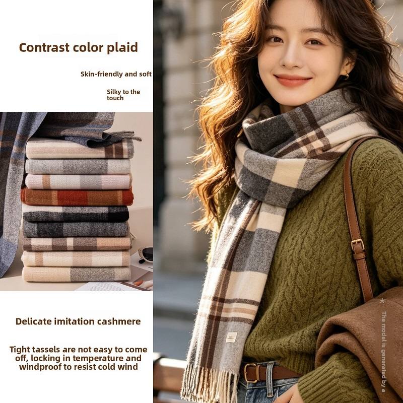 Bufanda gruesa de color jaspea - Infinity Scarf Knit reseña y precio